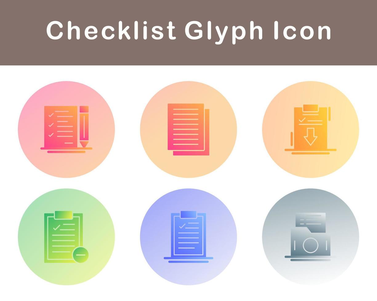 checklista vektor ikon uppsättning