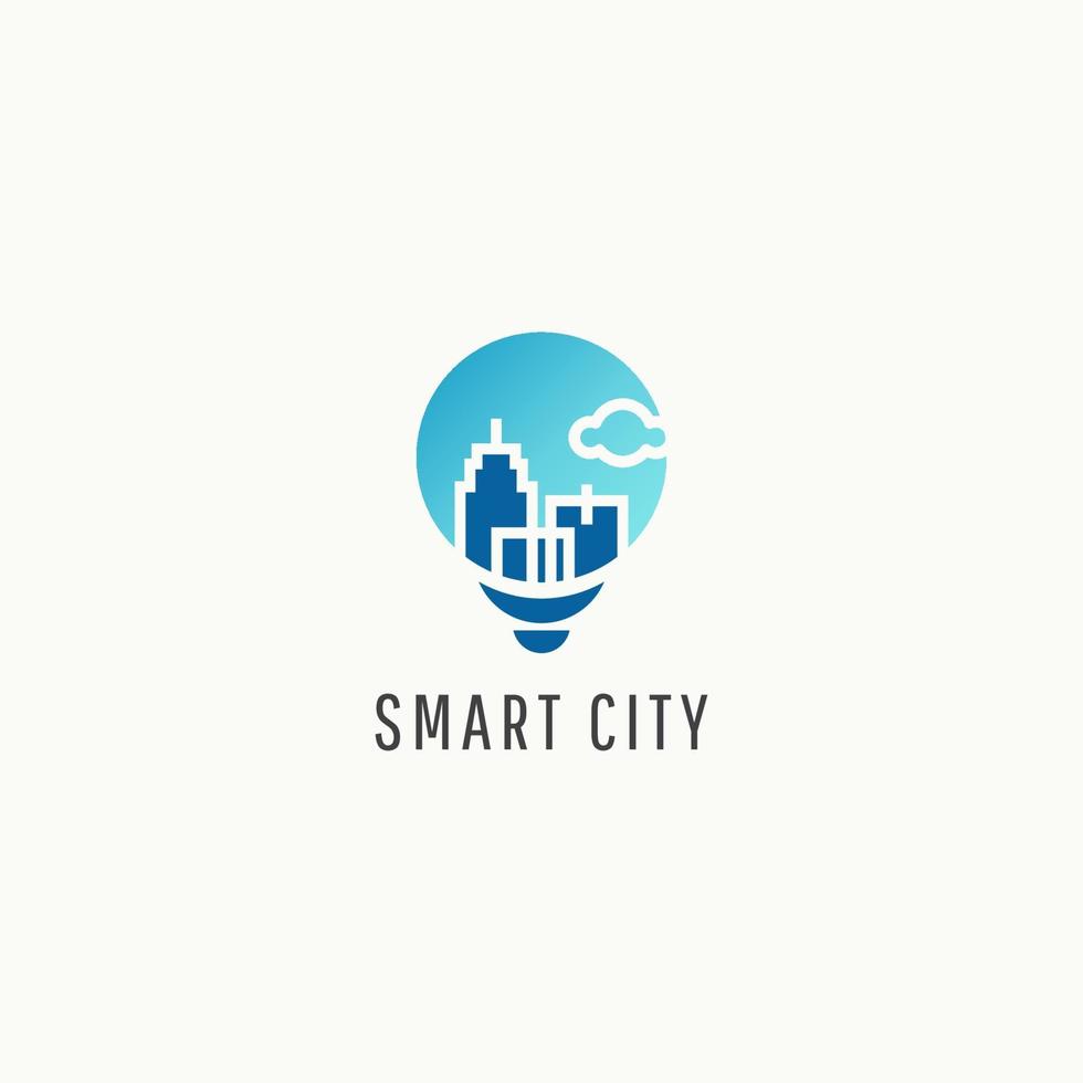 smart city logo ikon vektor mall design illustration
