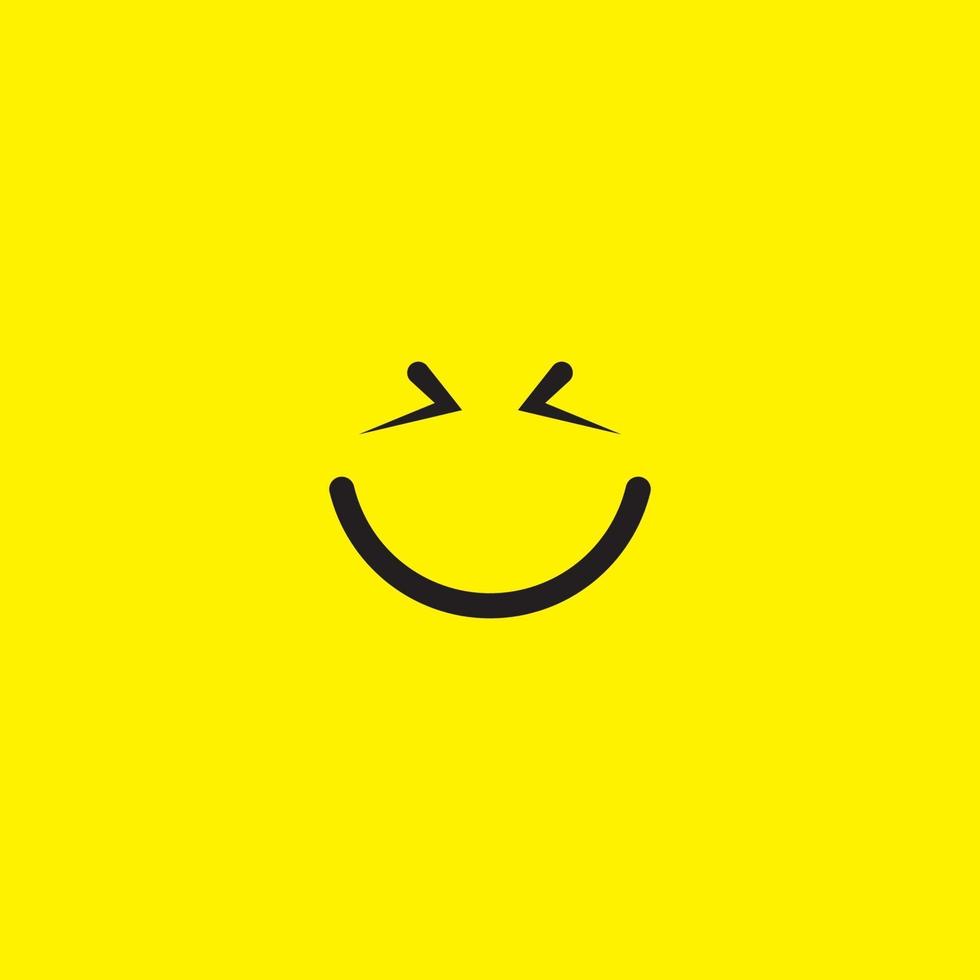 smile emoticon logo ikon vektor mall design illustration