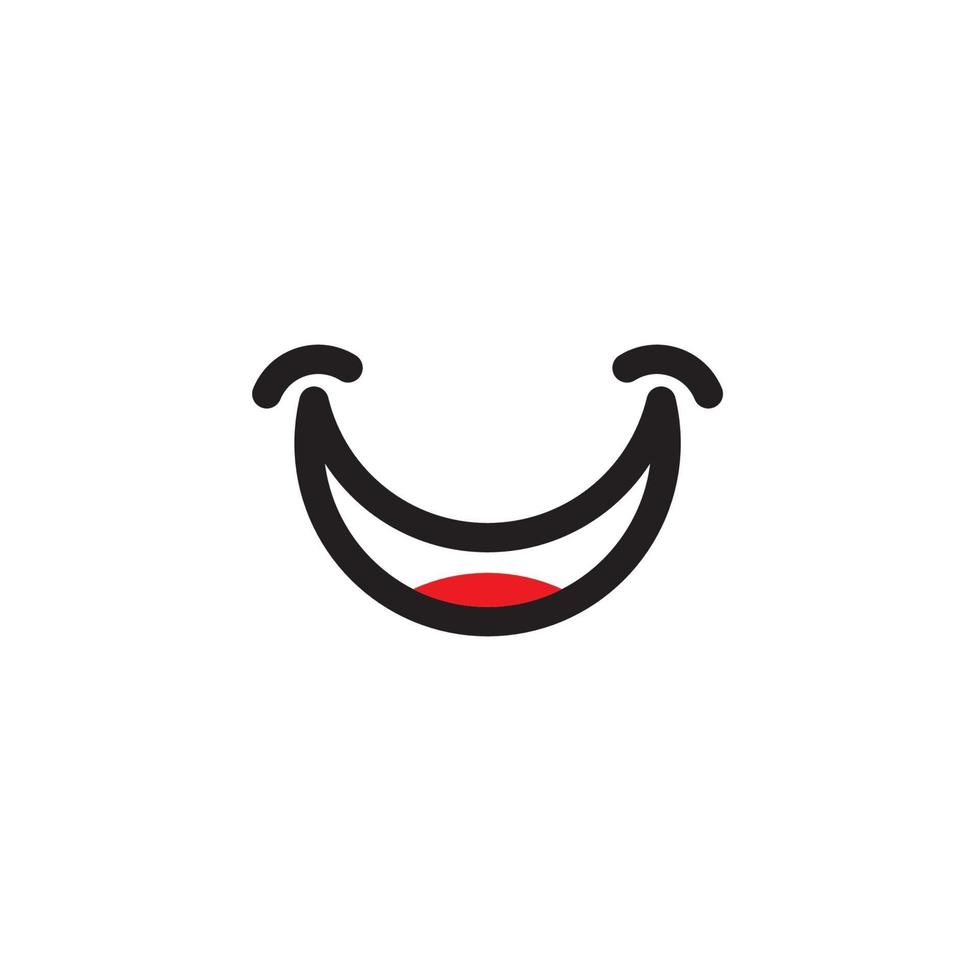 Lächeln Emoticon Logo Vektor Vorlage Design Illustration