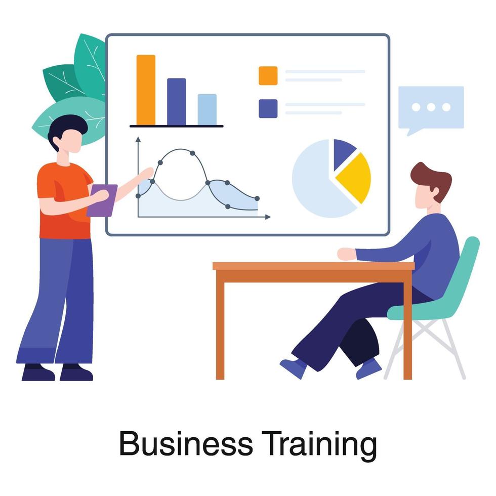professionelles Business-Trainingskonzept vektor