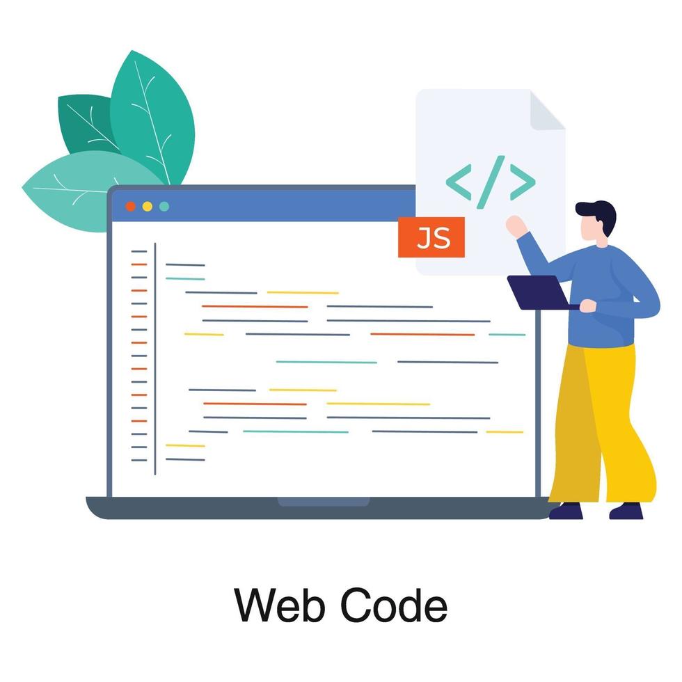 männliches Webentwickler-Konzept vektor