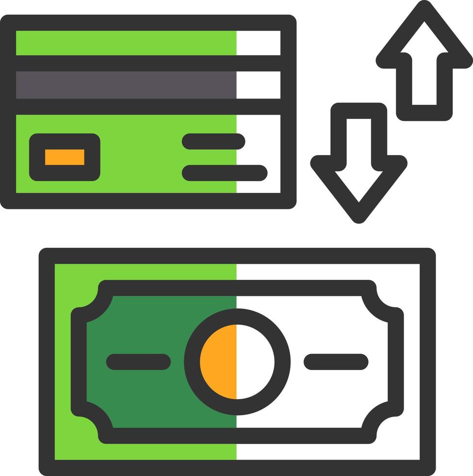 Händler-Cash-Vektor-Icon-Design vektor