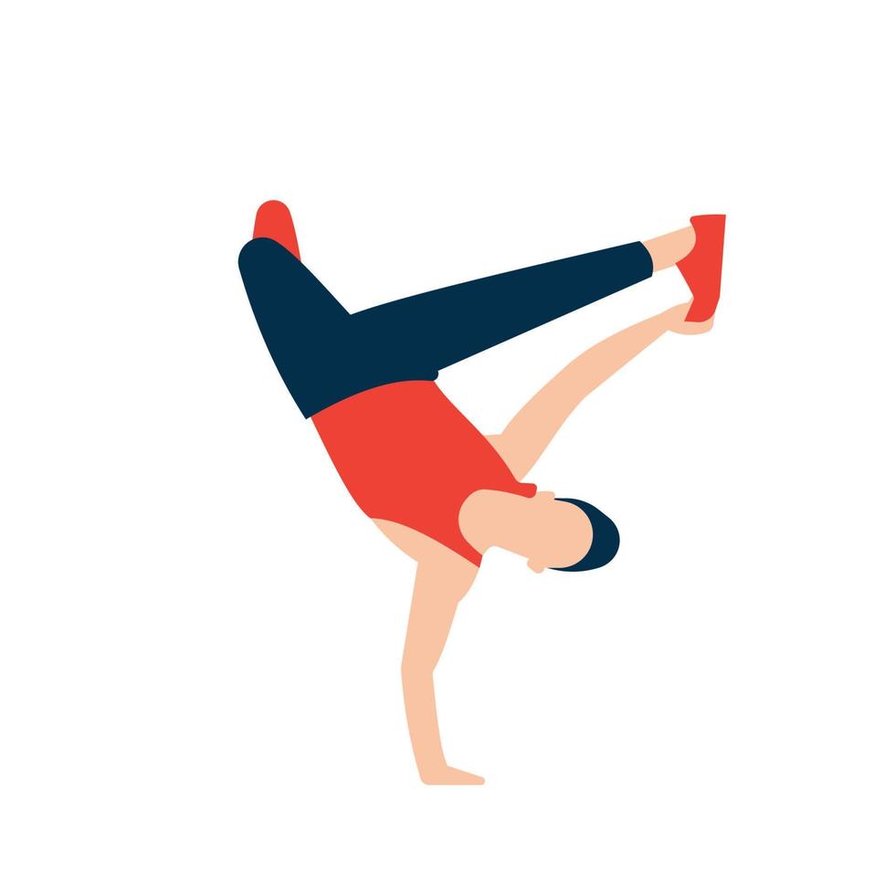 eben Menschen Zeichen akrobatisch Tänzer, Vorlage Design Vektor Symbol Illustration