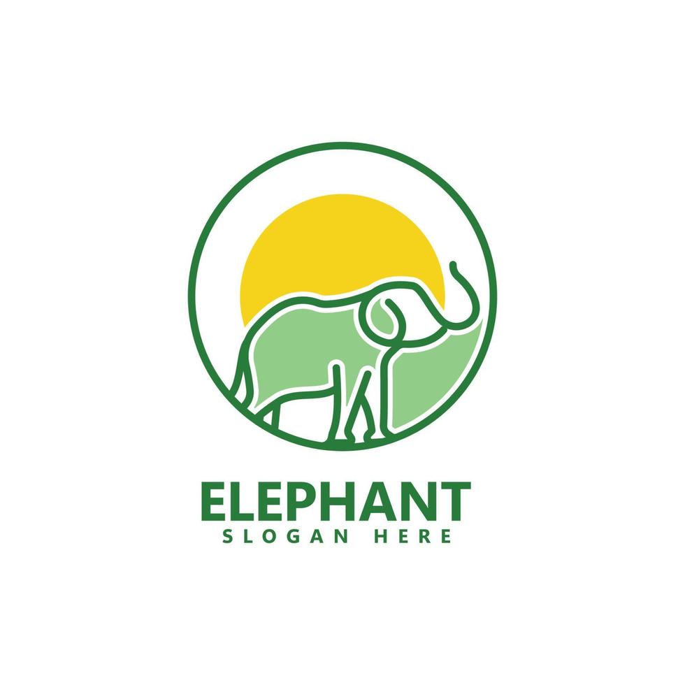 elefant logotyp design mall ikon vektor illustration