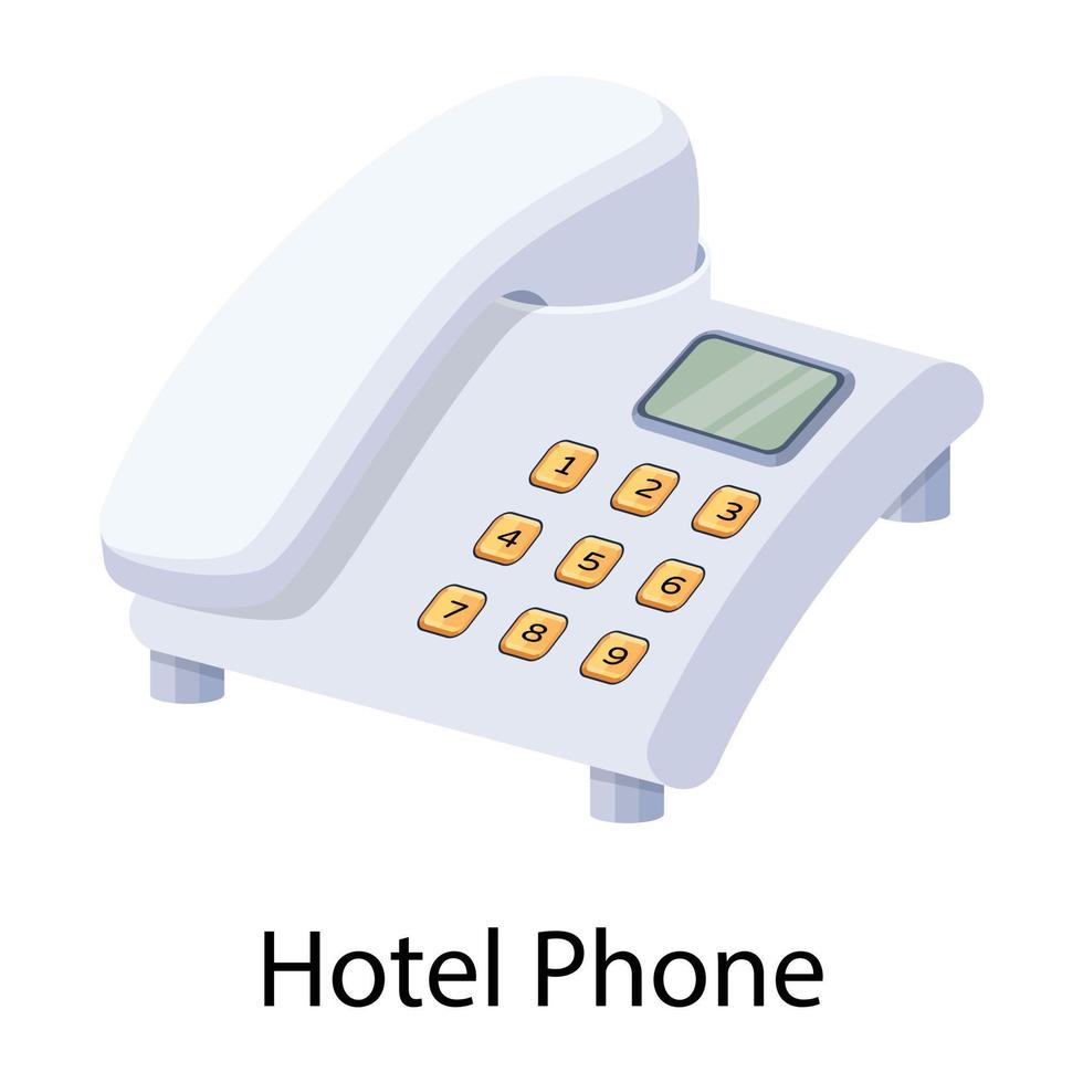 modisch Hotel Telefon vektor