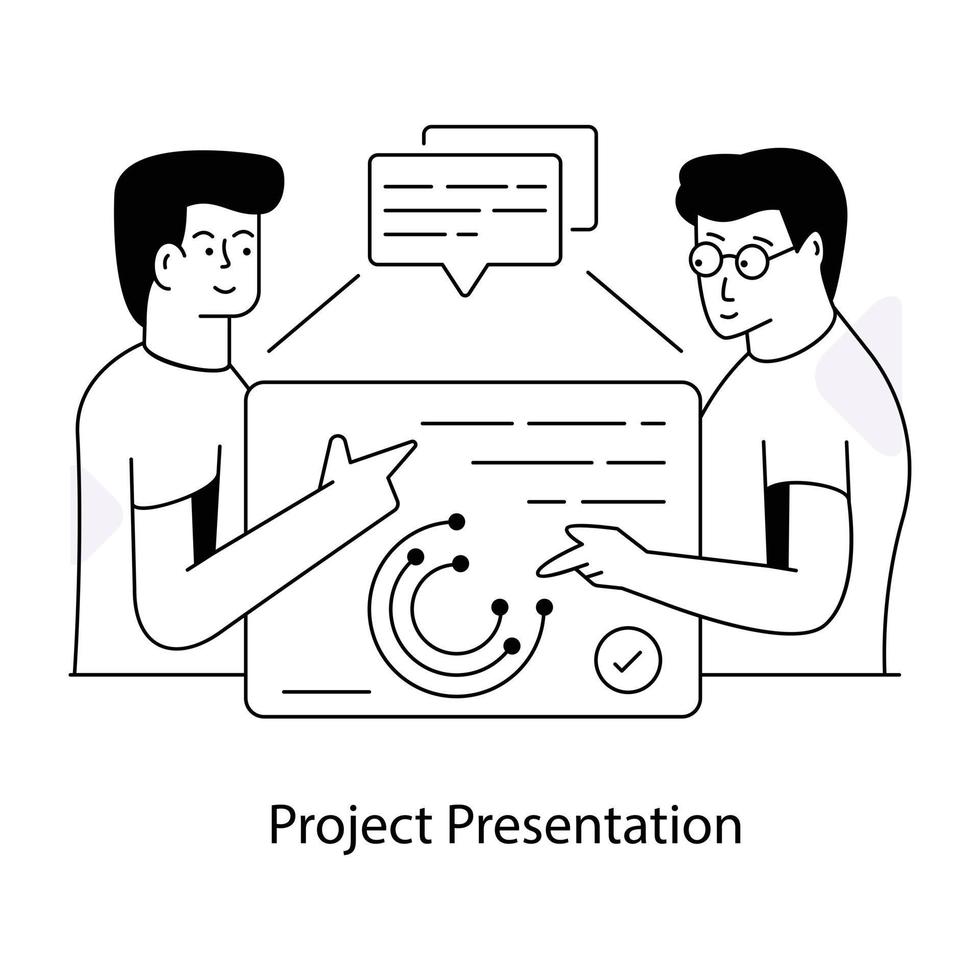 trendig projekt presentation vektor