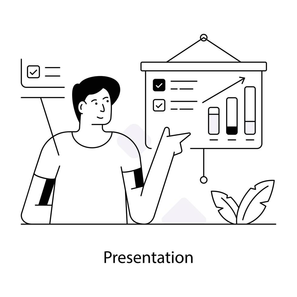 trendiga presentationskoncept vektor
