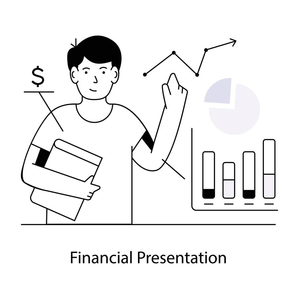 trendig finansiell presentation vektor