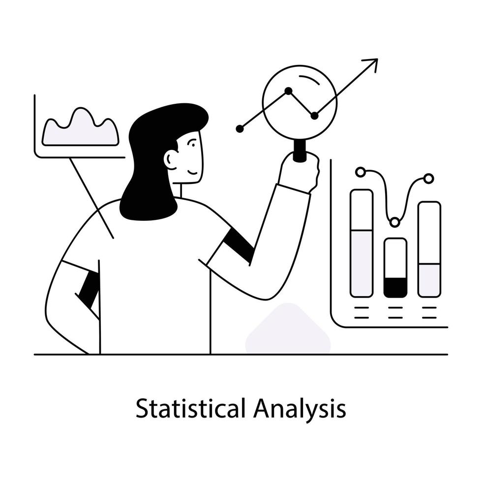 trendig statistisk analys vektor