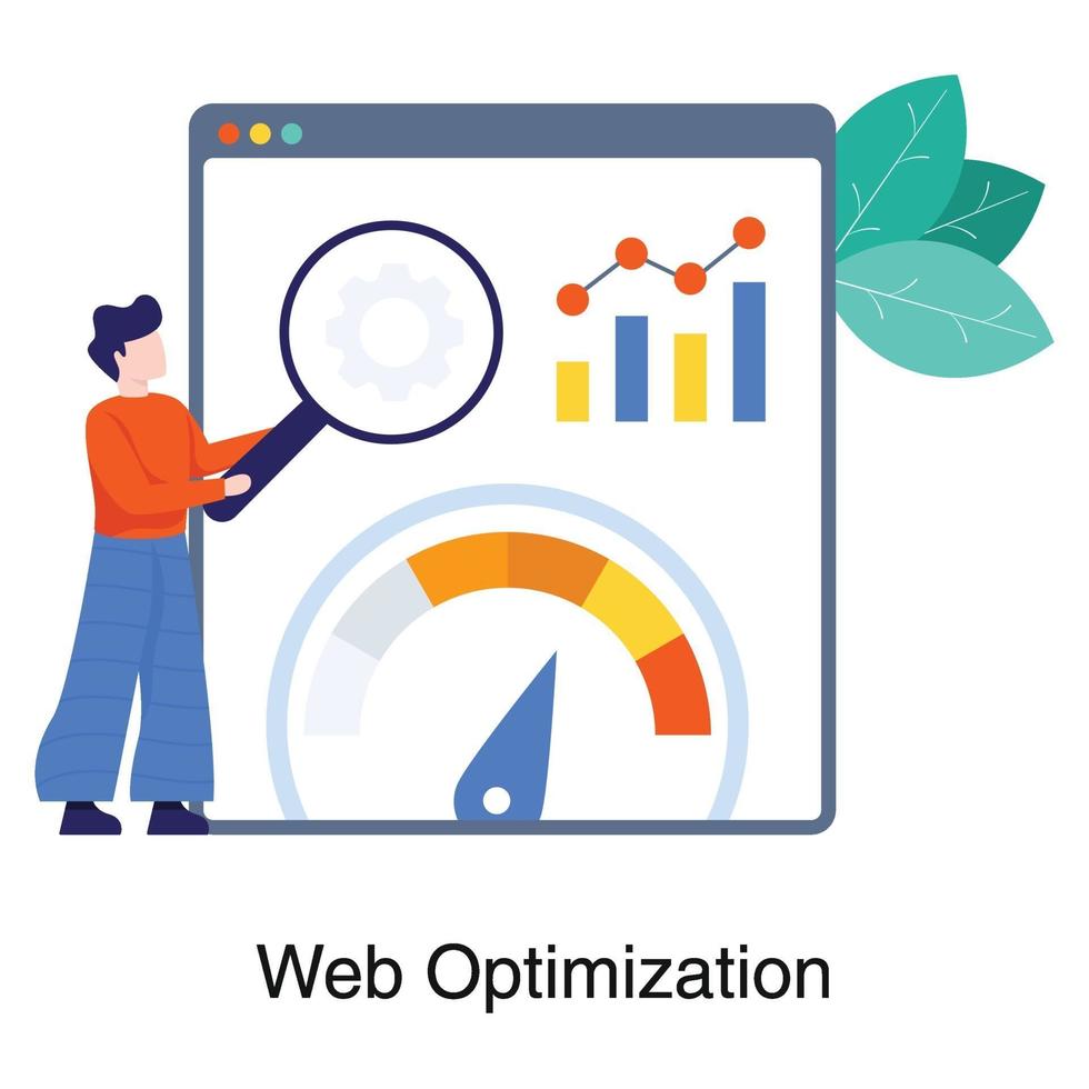 seo och webb optimering koncept vektor