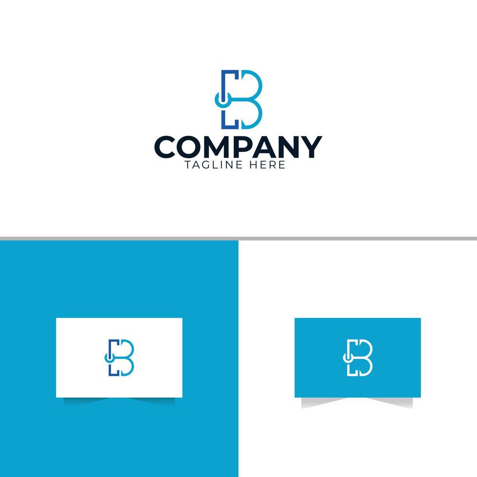 brev c och b bete logotyp design vektor mall