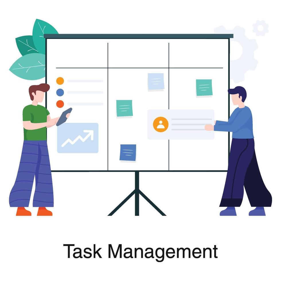 Task-Management-Team-Konzept vektor