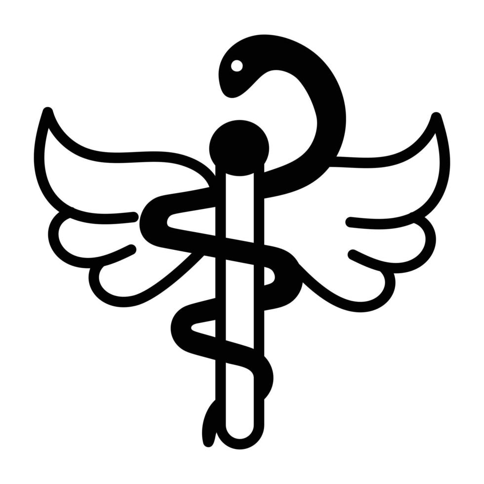 modisch Caduceus Medizin vektor