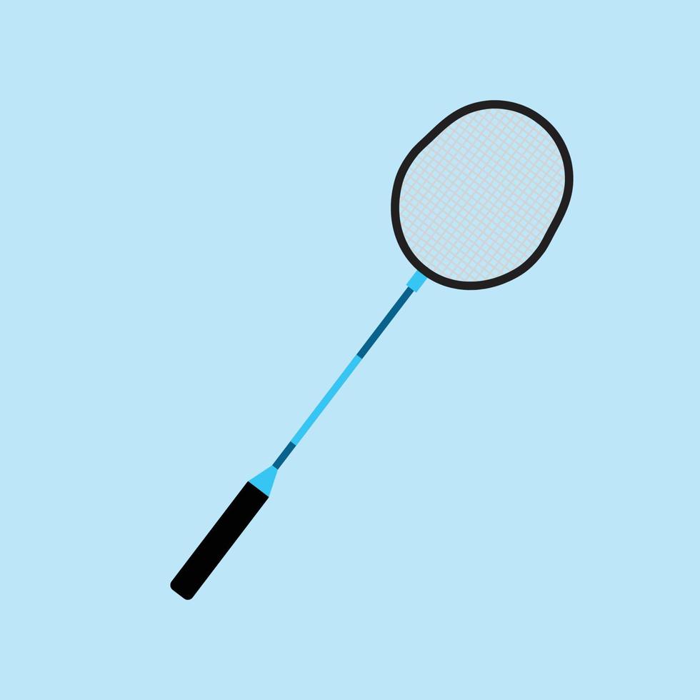 badminton racket vektor på blå bakgrund