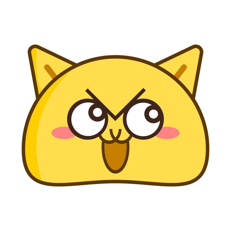 süß Katze Emoticon Gesicht vektor