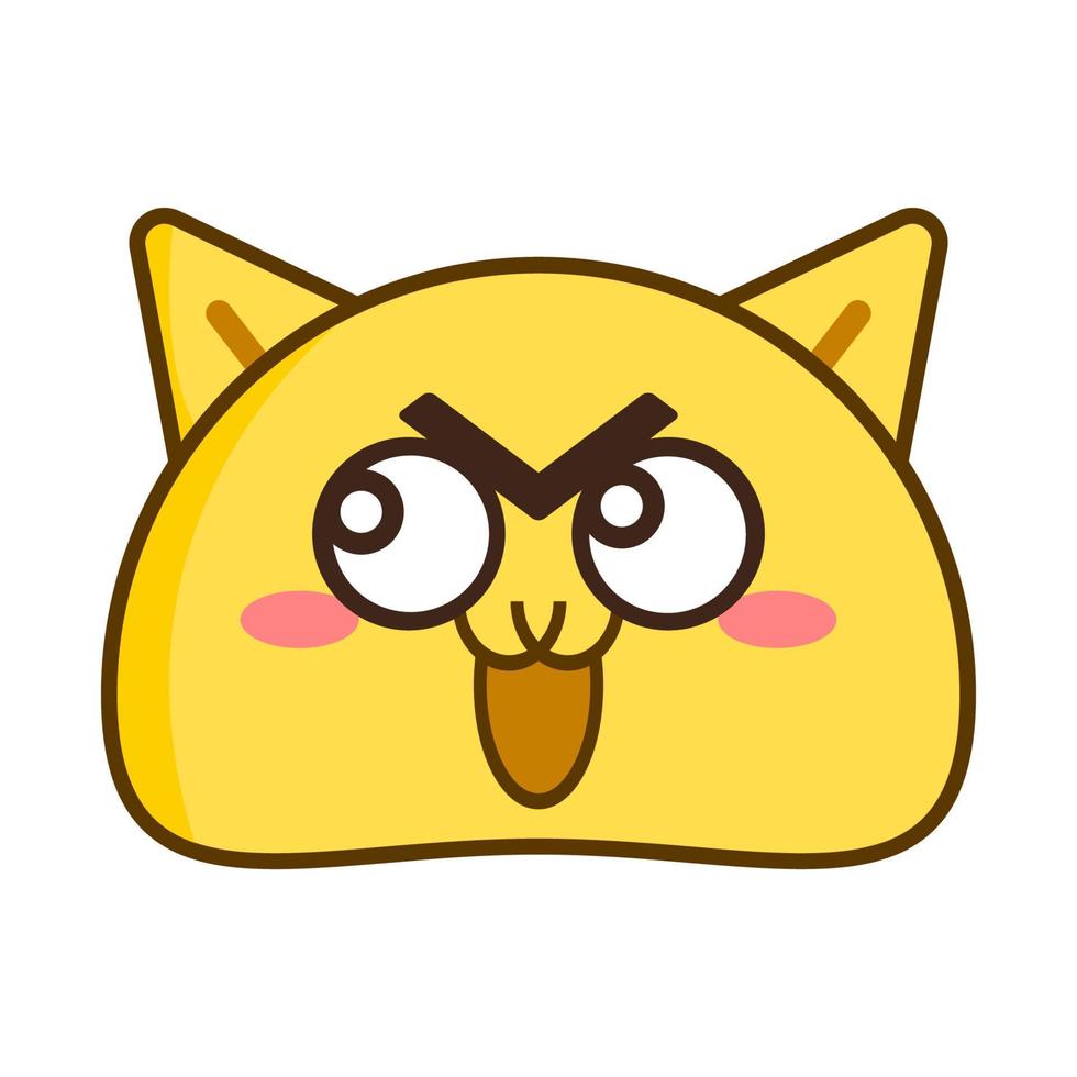 süß Katze Emoticon Gesicht vektor