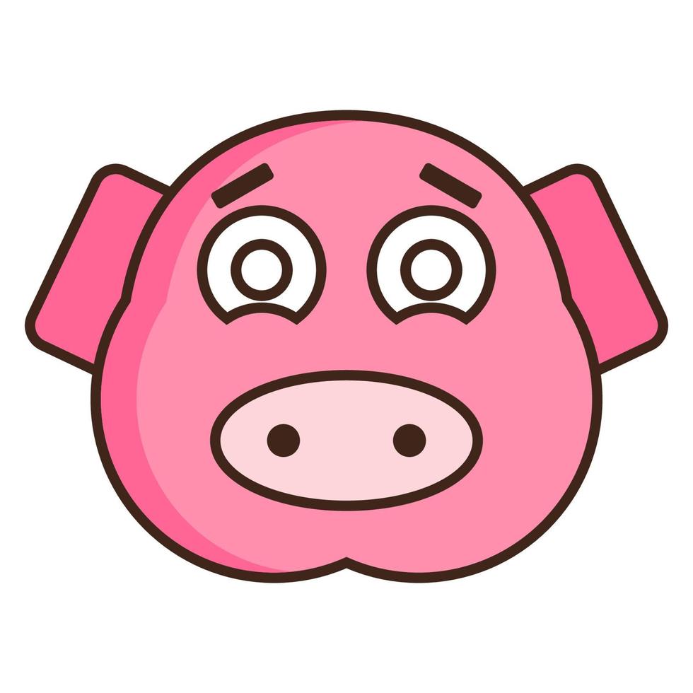 Schwein Gesicht Emoticon vektor