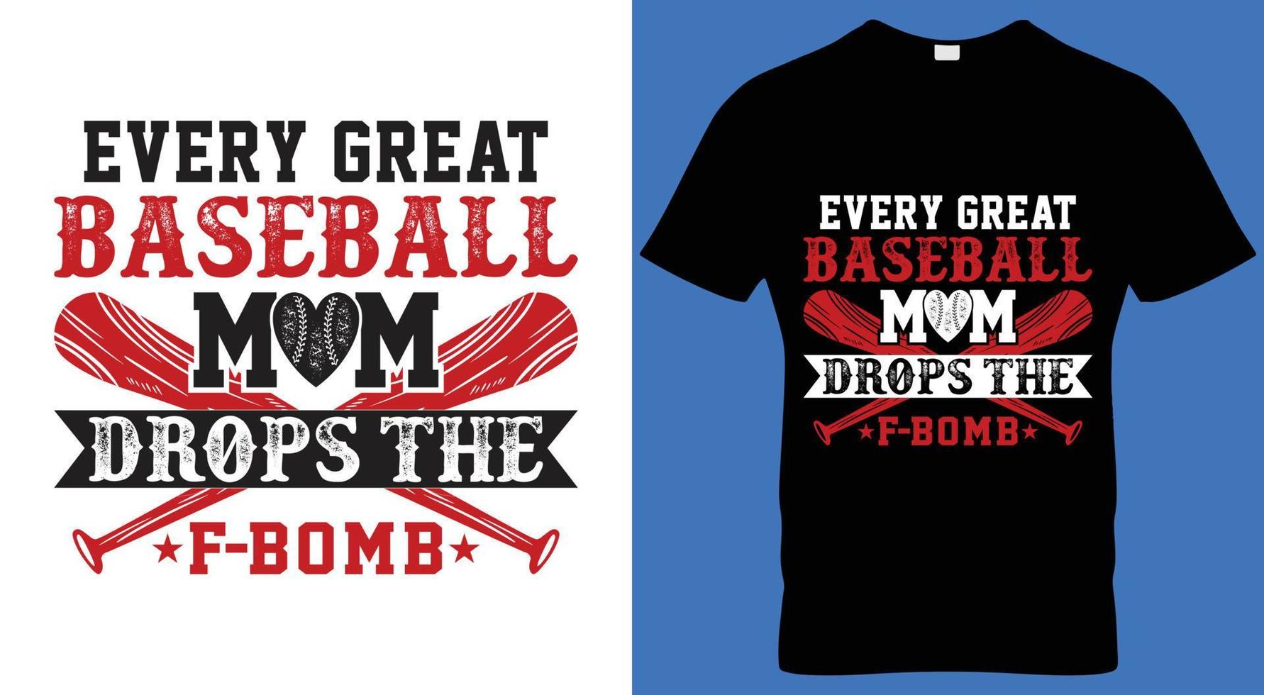 Baseball Vektor Sport Kunst T-Shirt Design.