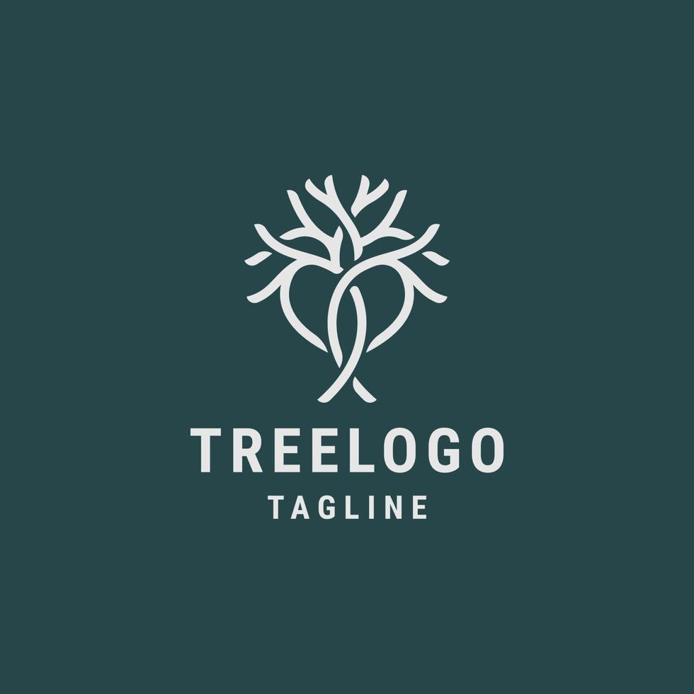 natur träd logotyp design mall platt vektor