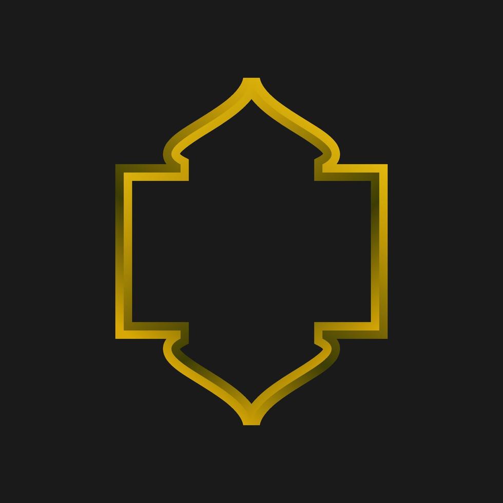 islamisch Design Element. Arabisch Ornament Rahmen gestalten Vektor. islamisch bagde Emblem. geeignet zum Ramadhan Poster, Etikett, Zeichen, Aufkleber, Banner, Einladung vektor