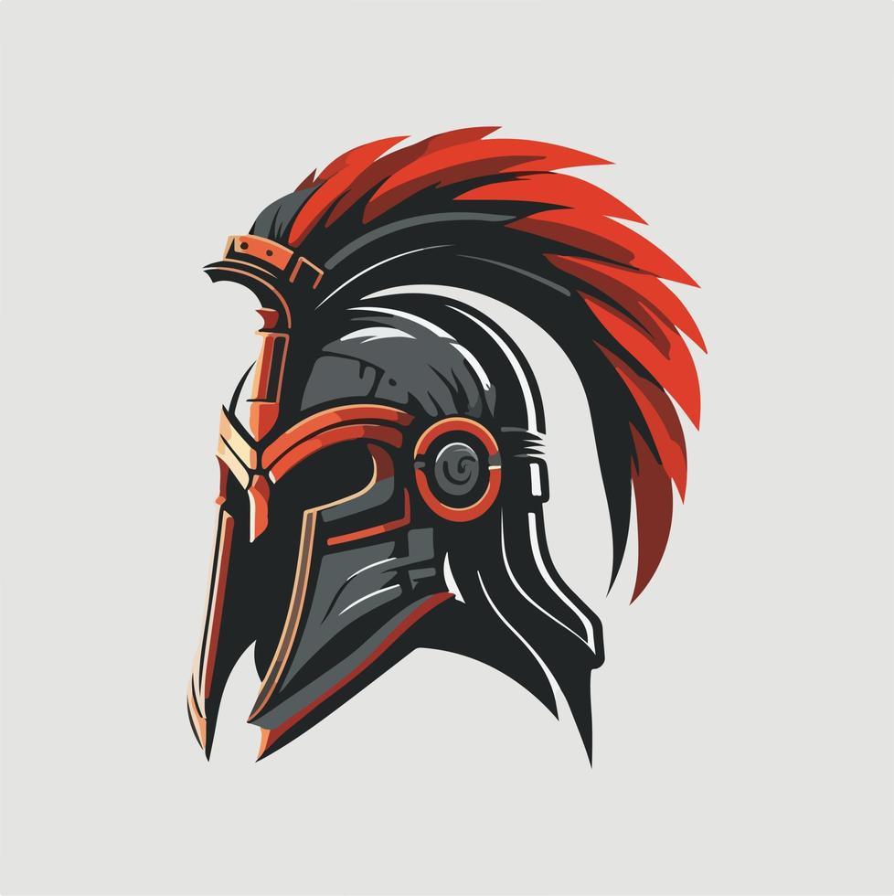spartanisch Helm Maskottchen Logo vektor Abbildung eps 10