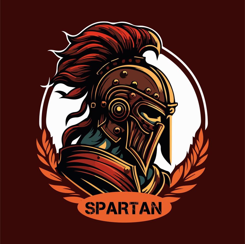 spartansk stark maskot logotyp vektor illustration eps10