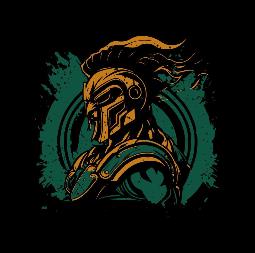 spartansk stark maskot logotyp vektor illustration eps10
