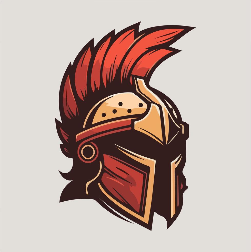 spartanisch Helm Maskottchen Logo vektor Abbildung eps 10