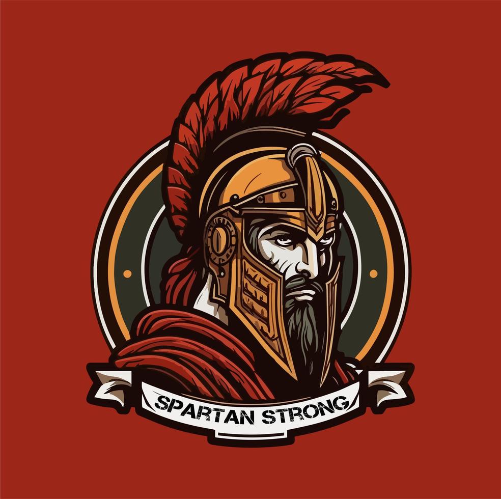 spartanisch stark Maskottchen Logo Vektor Illustration eps10