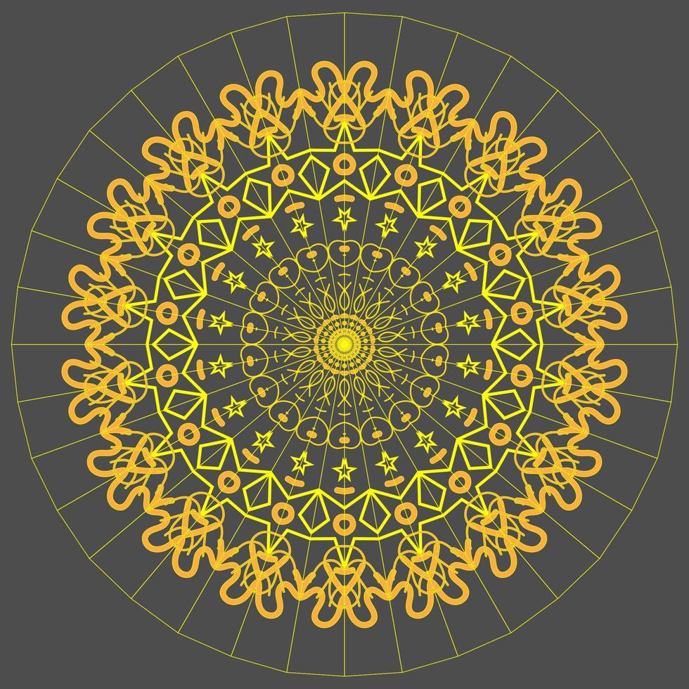 lyx mandala med gyllene arabesk mönster arabicum islamic bakgrund vektor