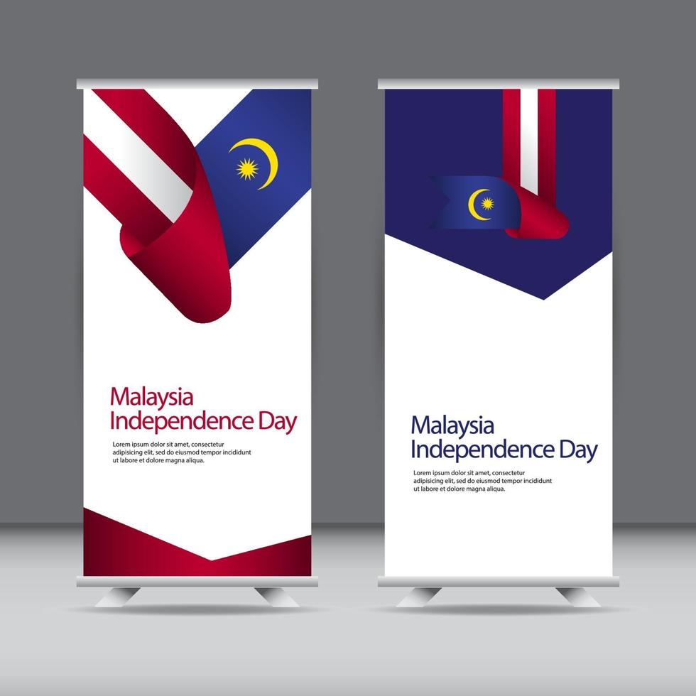 glückliche malaysia Unabhängigkeitstag Feier kreative Markt Vektor Vorlage Design Illustration