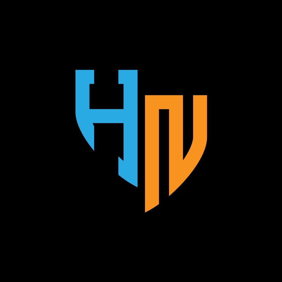 hn abstrakt monogram logotyp design på svart bakgrund. hn kreativ initialer brev logotyp begrepp. vektor