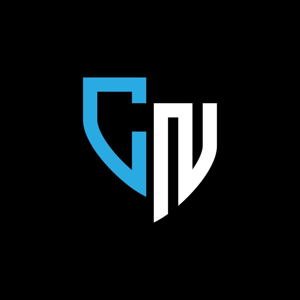 cn abstrakt Monogramm Logo Design auf schwarz Hintergrund. cn kreativ Initialen Brief Logo Konzept. vektor