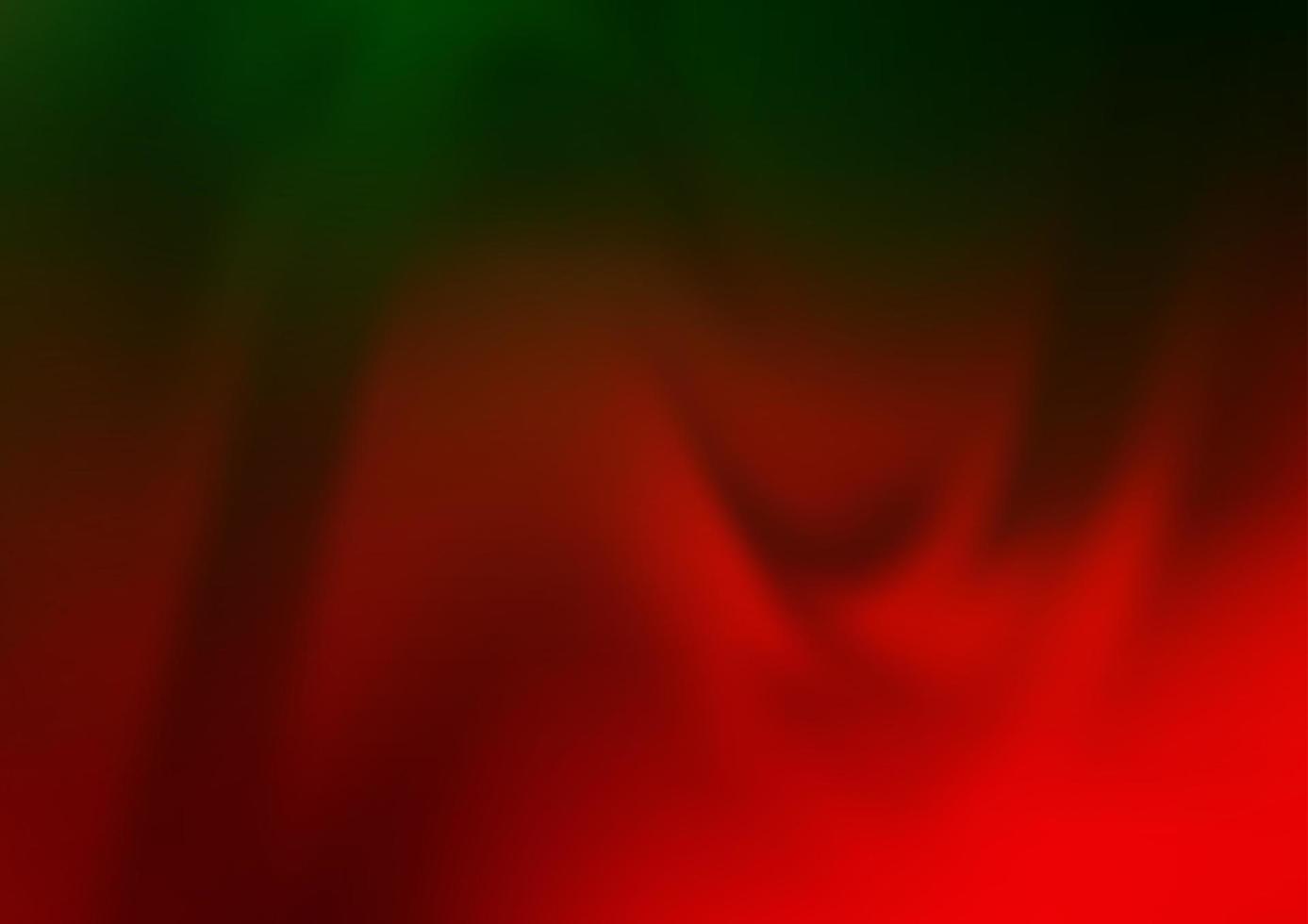 mörkgrön, röd vektor suddig glans abstrakt mall.