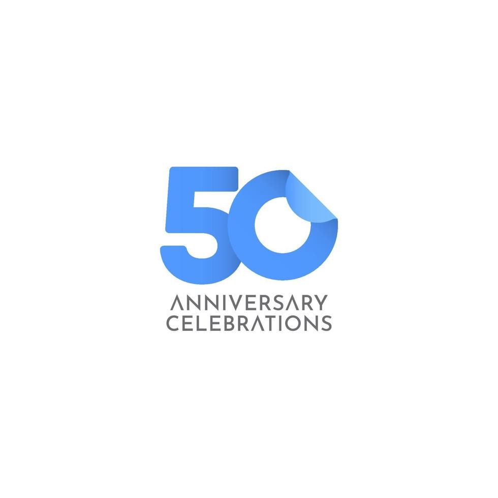 50 Jahre Jubiläumsfeier Vektor Logo Symbol Vorlage Design Illustration