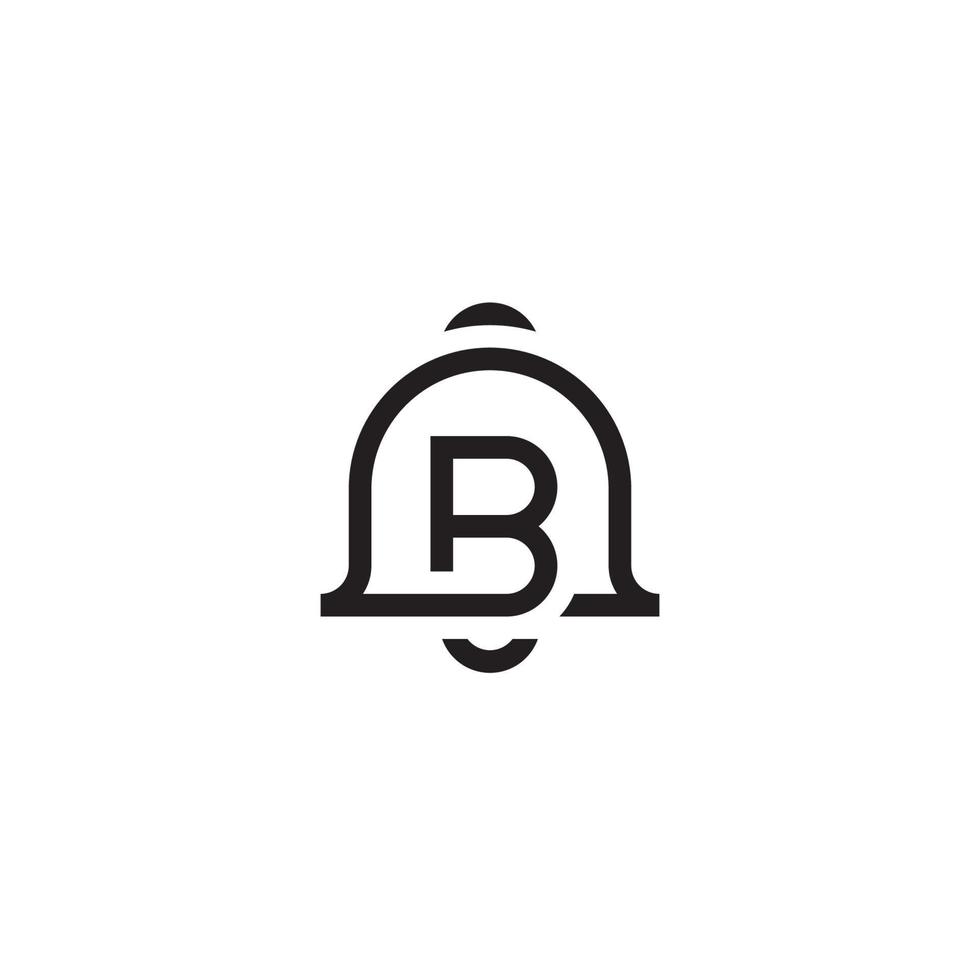 klocka och brev b logotyp eller ikon design vektor