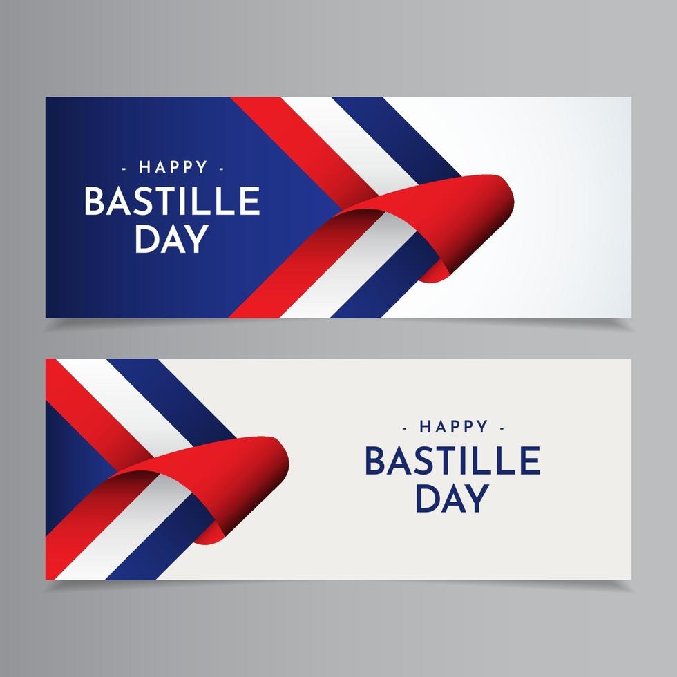 glad bastille dag firande vektor mall design illustration