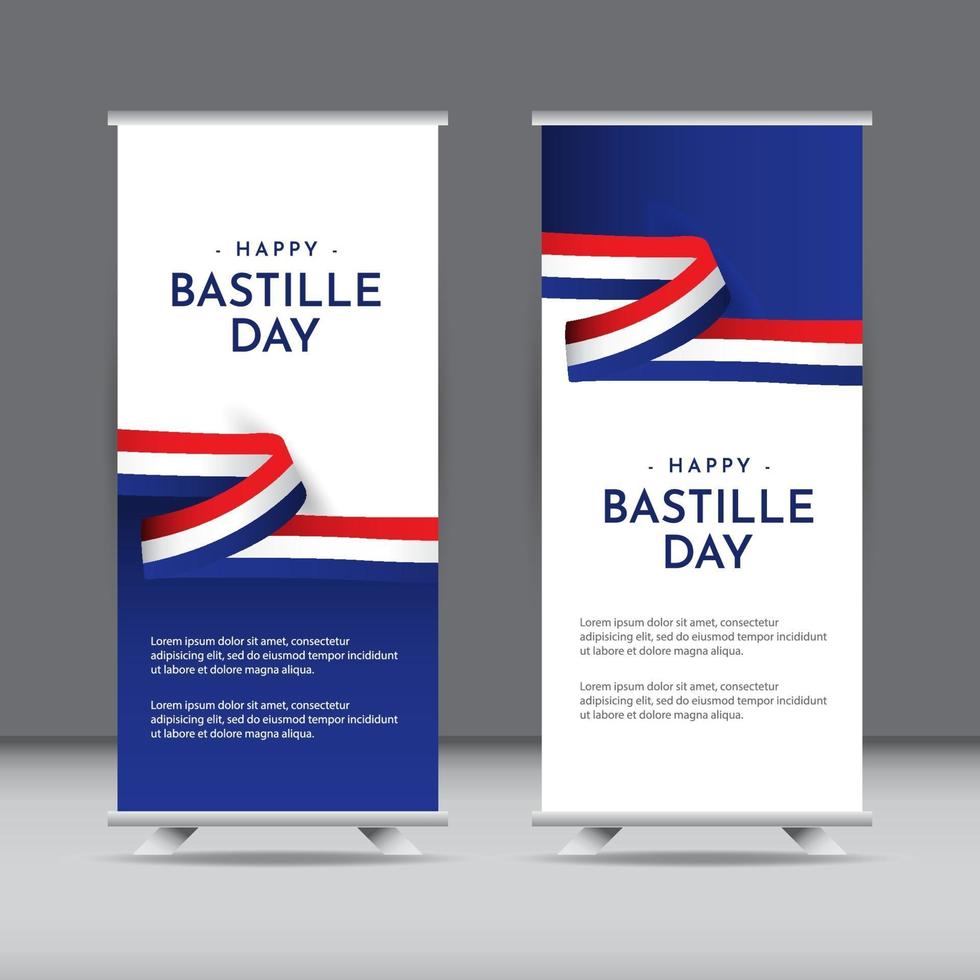 glad bastille dag firande vektor mall design illustration