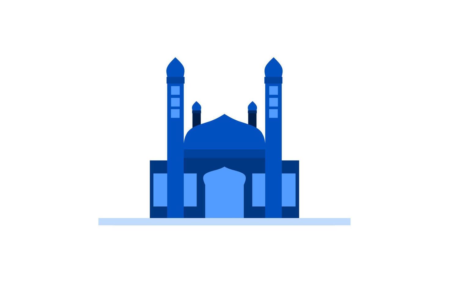 moské illustration, moské ikon med elegant begrepp, perfekt för ramadan design vektor
