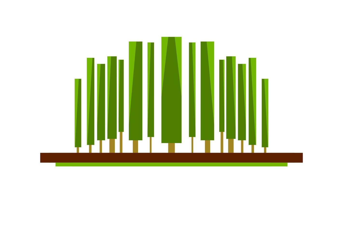 skog design illustration, enkel skog ikon med elegant begrepp vektor