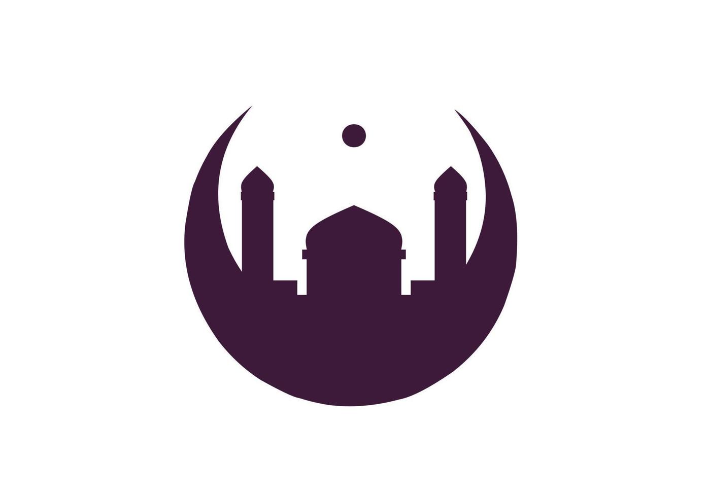 moské illustration, moské ikon med elegant begrepp, perfekt för ramadan eller eid design vektor