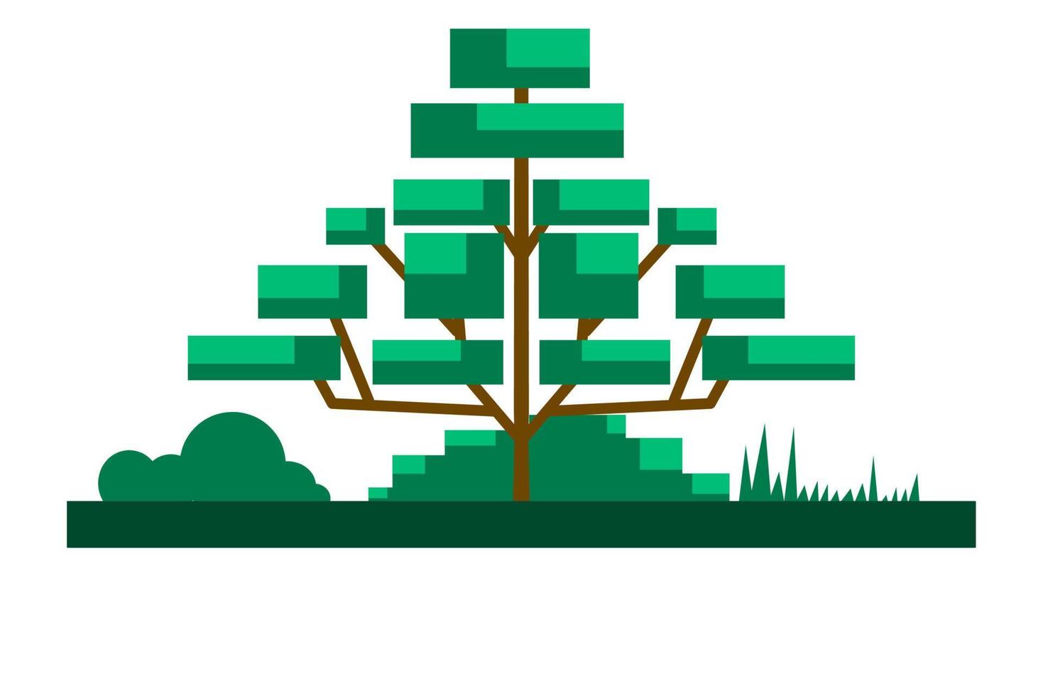 skog design illustration, enkel skog ikon med elegant begrepp, perfekt för fester värld skog dag vektor