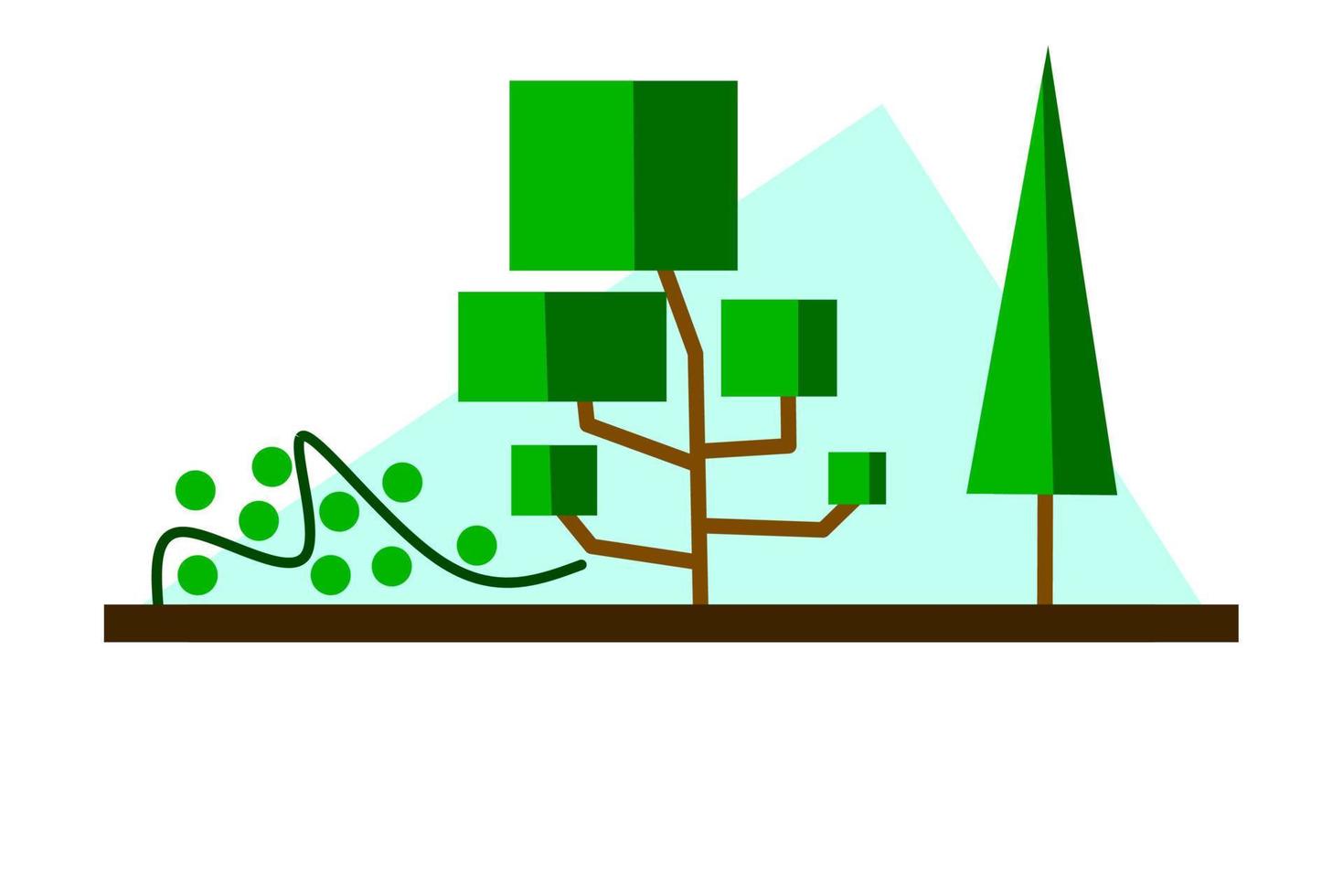 skog design illustration, enkel skog ikon med elegant begrepp, perfekt för fester värld skog dag vektor
