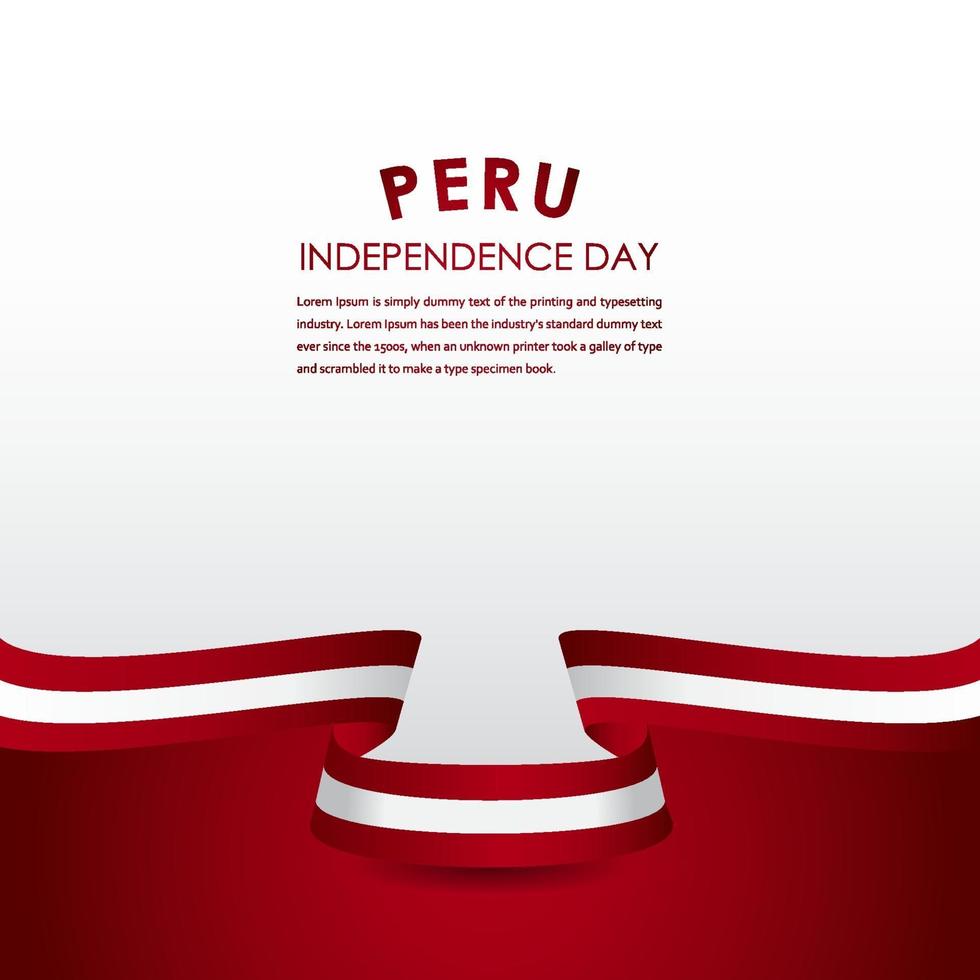 glückliche Peru Unabhängigkeitstag feiert Vektorschablonenentwurfsillustration vektor