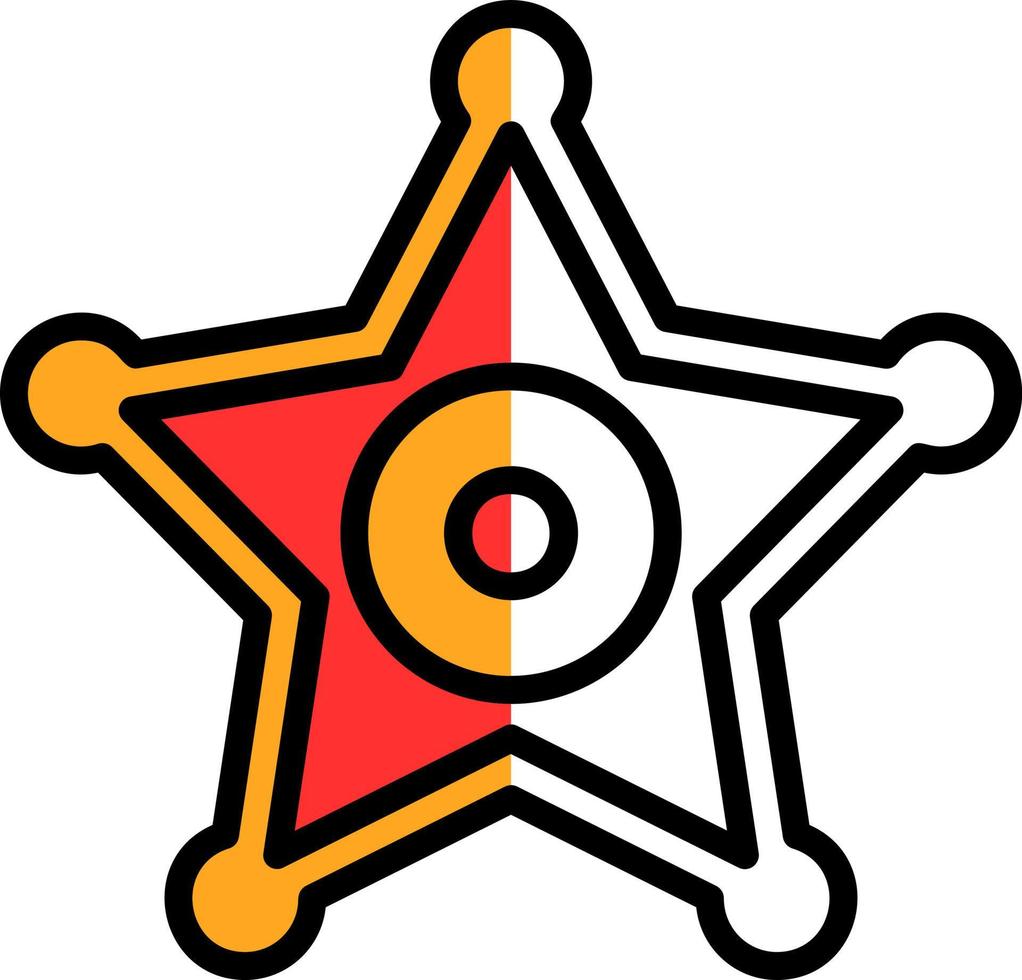 Sheriff-Abzeichen-Vektor-Icon-Design vektor