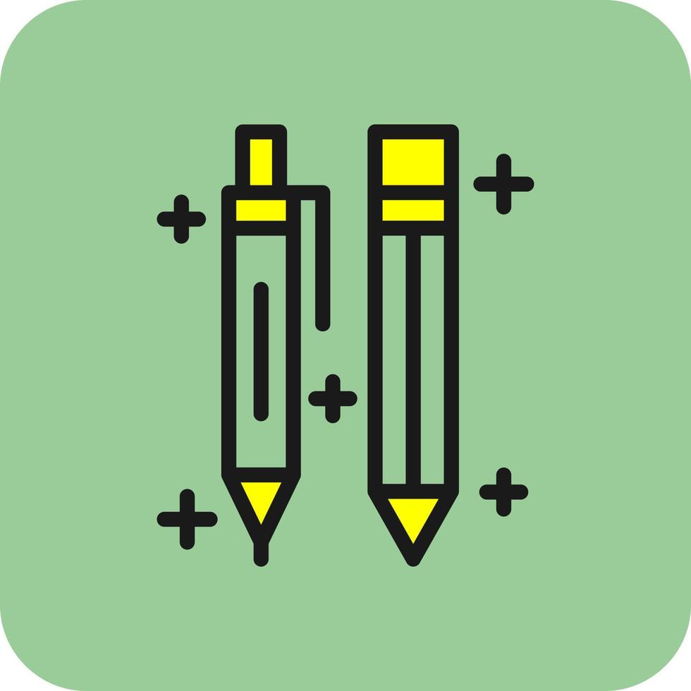 Stift und Bleistift-Vektor-Icon-Design vektor