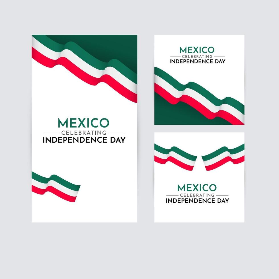 glad mexico självständighetsdagen firande vektor mall design logo illustration