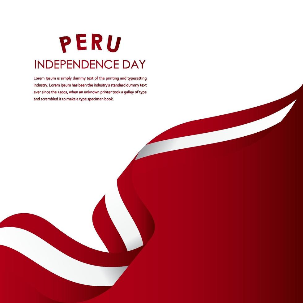 glad peru oberoende dag firande vektor mall design illustration