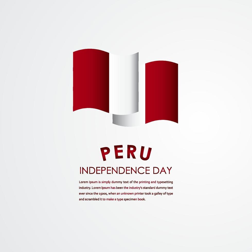 glad peru oberoende dag firande vektor mall design illustration